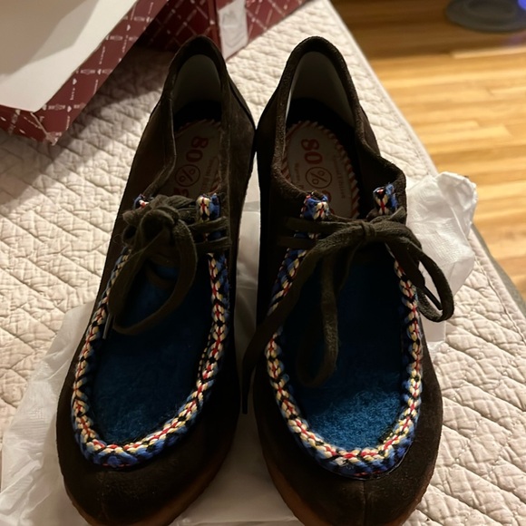 80%20 Moccasin Platform Wedges Sz. 6.5 - Picture 1 of 7